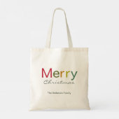 Sms-familie met fijne kerst tote bag (Achterkant)