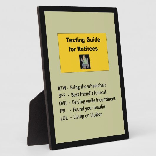 Sms-gids voor Retirees Fotoplaat (Zijkant)