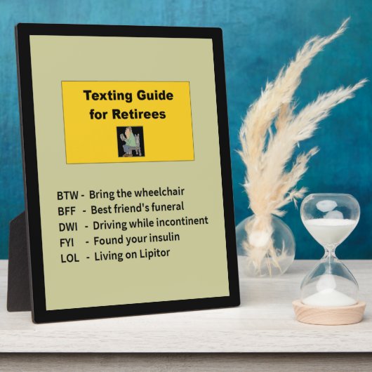 Sms-gids voor Retirees Fotoplaat (Zijkant)