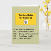 Sms-gids voor Retirees Kaart (Gele Bloem)