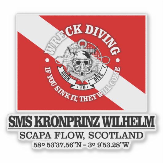 SMS Kronprinz Wilhelm (beste wrakken) Sticker (Voorkant)
