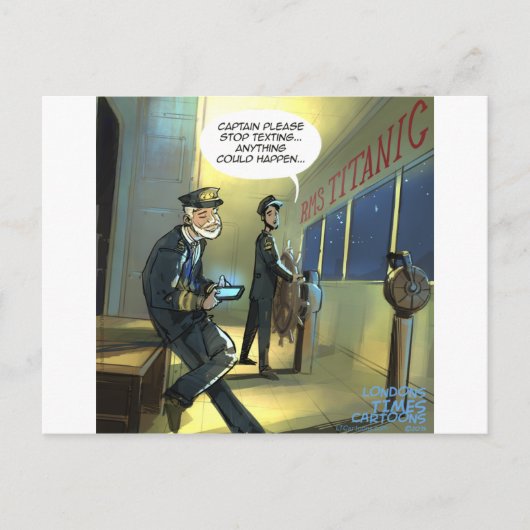 Sms niet en Titanic Grappig Briefkaart (Voorkant)