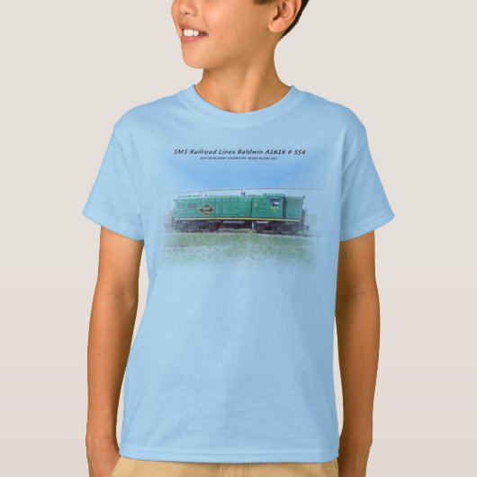 SMS Railroad Lines Baldwin AS616 # 554 T-shirt (Voorkant)