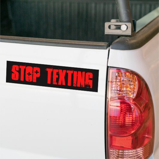 Sms stoppen bumpersticker (Op Truck)