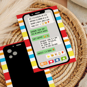 Sms-wedstrijd uitnodiging van de Birthday, Teenage