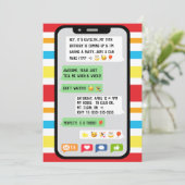 Sms-wedstrijd uitnodiging van de Birthday, Teenage (Staand voorkant)