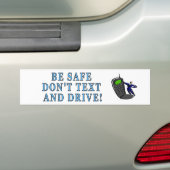Sms'en en rijden bumpersticker (Op auto)