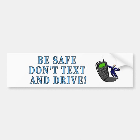 Sms'en en rijden bumpersticker (Voorkant)