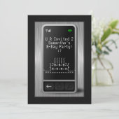 Sms'en Mobiele Telefoon Tiener Verjaardagsfeestuit Kaart (Staand voorkant)