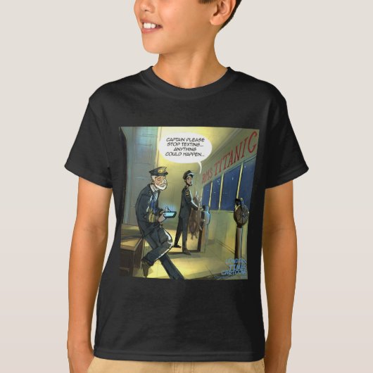 Sms'en Niet En Titanic Grappig T-shirt (Voorkant)