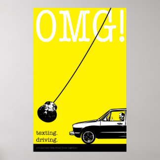 sms'en. rijden. origineel poster