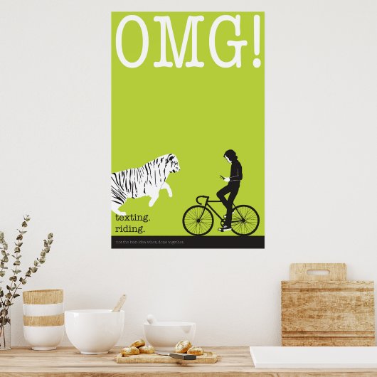 sms'en. rijden. poster (Keuken)