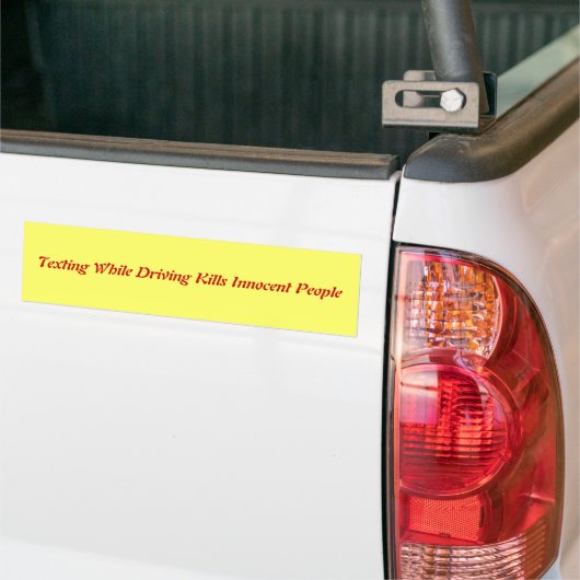 Sms'en tijdens het rijden, Bumpersticker (Op Truck)