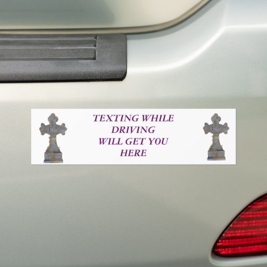 Sms'en tijdens het rijden bumpersticker (Op auto)