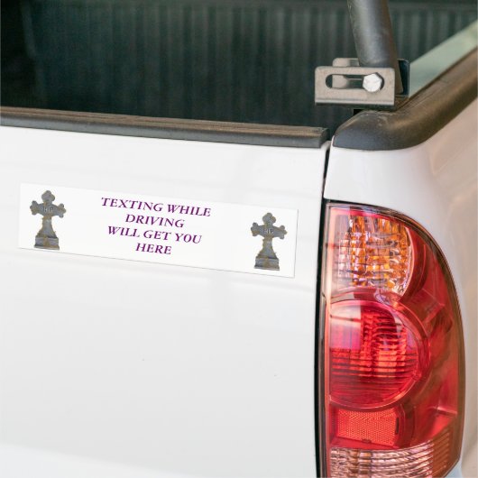 Sms'en tijdens het rijden bumpersticker (Op Truck)