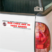 Sms'en tijdens het rijden Bumpersticker 4 (Op Truck)