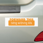 Sms'en tijdens het rijden doodt bumpersticker (Op auto)