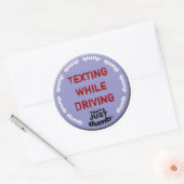 Sms'en tijdens het rijden ronde sticker (Envelop)