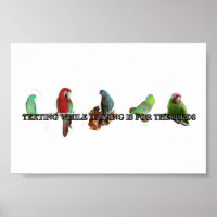 Sms'en tijdens het rijden van Poster