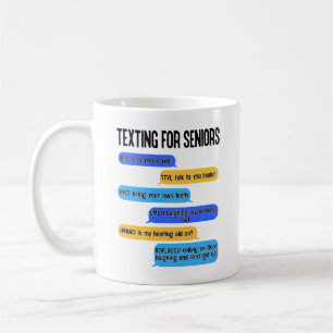 Sms'en voor hoogleraren Funny Retirement Text Code Koffiemok
