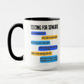 Sms'en voor hoogleraren Funny Retirement Text Code Mok (Links)