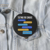 Sms'en voor hoogleraren Funny Retirement Text Code Ronde Button 4,0 Cm (In situ)