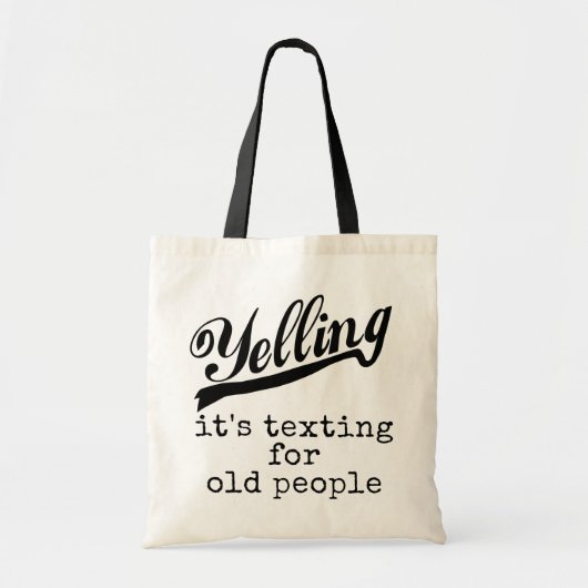 Sms'en voor ouderen tote bag (Voorkant)