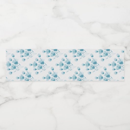 SMTHIN BLUE WATERFLES ETIKET (Enkel label)