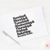 SMTWTFS-module voor dagelijks gebruik Vierkante Sticker (Envelop)