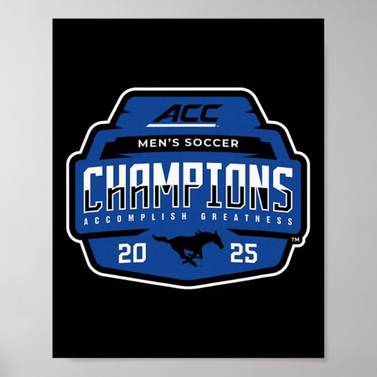 Smu Mustangs Acc Champs 2025 Men's Soccer _1  Poster (Voorkant)