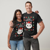 Smudge Cat lelijke kersttrui (2) T-shirt (Unisex)