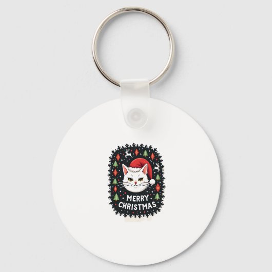 Smudge Cat Ugly Christmas Sweater (2) Sleutelhanger (Voorkant)