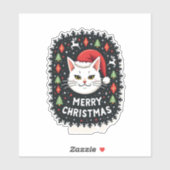 Smudge Cat Ugly Christmas Sweater (2) Sticker (Vel)