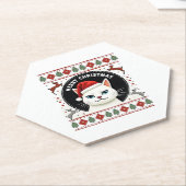 Smudge Cat Ugly Christmas Sweater (3) Kartonnen Onderzetters (Schuin)