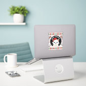 Smudge Cat Ugly Christmas Sweater (3) Sticker (Laptop op bureau)