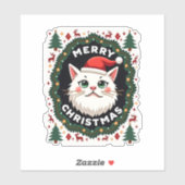 Smudge Kat Kerstmis Sweater  (1) Sticker (Vel)