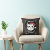 Smudge Kat Lelijke Kerst Trui (1) Kussen (Stoel)