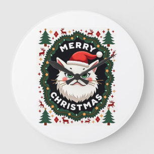 Smudge Kat Lelijke Kersttrui (1) Grote Klok