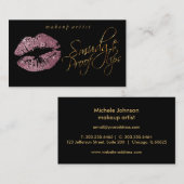 Smudge Proof Lips - Roze Rose en legant Gold Visitekaartje (Voorkant / Achterkant)