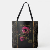 Smudge Proof 💋 Lipzinnig - Roze Tote Bag (Voorkant)