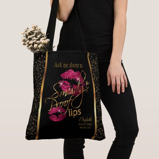 Smudge Proof 💋 Lipzinnig - Roze Tote Bag (Dichtbij)