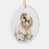 Smudge, Shih Tzu puppy Keramisch Ornament (Rechts)