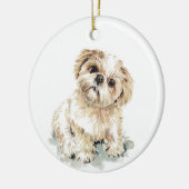 Smudge, Shih Tzu puppy Keramisch Ornament (Links)