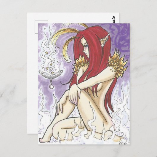 Smudge SIgnals Cartoon Fantasy Witch Art briefkaar Briefkaart (Voorkant / Achterkant)