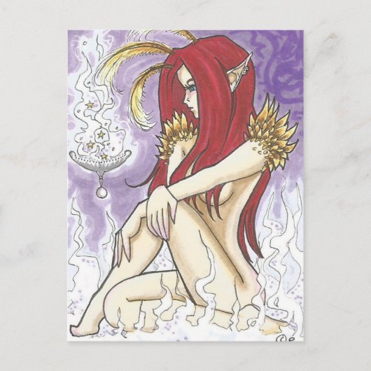 Smudge SIgnals Cartoon Fantasy Witch Art briefkaar Briefkaart (Voorkant)