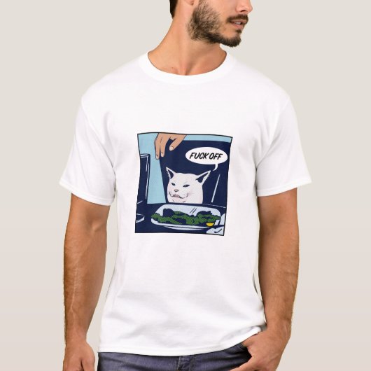 Smudge the cat meme funny t-shirt (Voorkant)