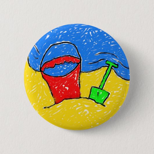 Smudgy Beach Ronde Button 5,7 Cm (Voorkant)