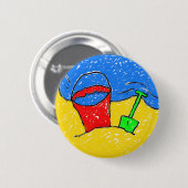 Smudgy Beach Ronde Button 5,7 Cm (Voorkant /achterkant)
