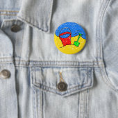 Smudgy Beach Ronde Button 5,7 Cm (In situ)