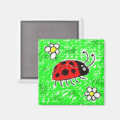 Smudgy lieveheersbeestje magneet (Voorkant / Achterkant)